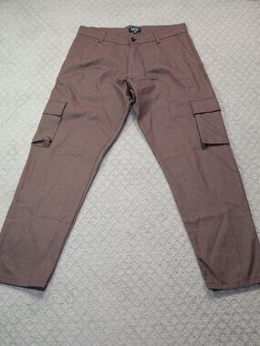 NWOT Man by BoohooMAN Size S Brown Cargo Pants